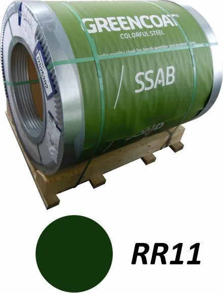 Заводской рулон GreenCoat PURAL BT RR11 — Сосновый зеленый