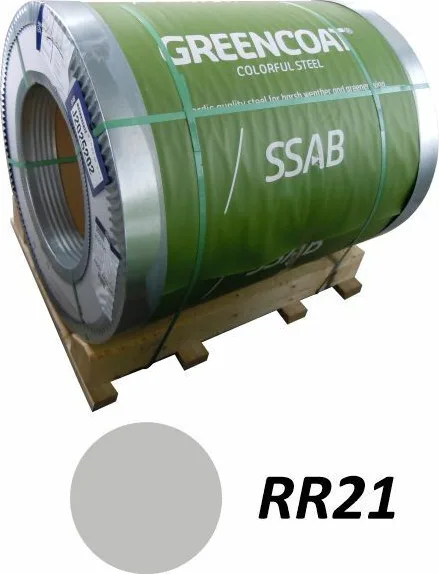 Заводской рулон GreenCoat PURAL BT RR21 — Галечный серый