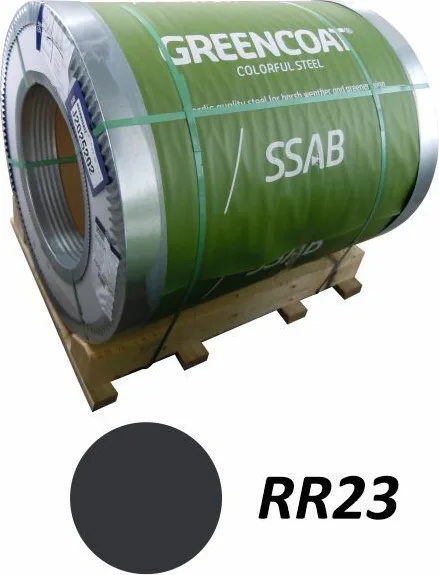 Заводской рулон GreenCoat PURAL BT RR23 — Горный серый