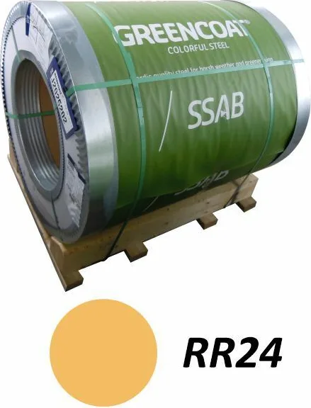 Заводской рулон GreenCoat PURAL BT RR24 — Желтый