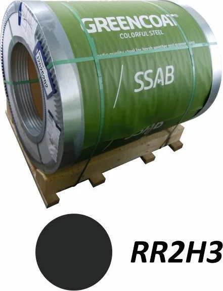 Заводской рулон GreenCoat PURAL BT RR2H3 — Антрацитовый серый