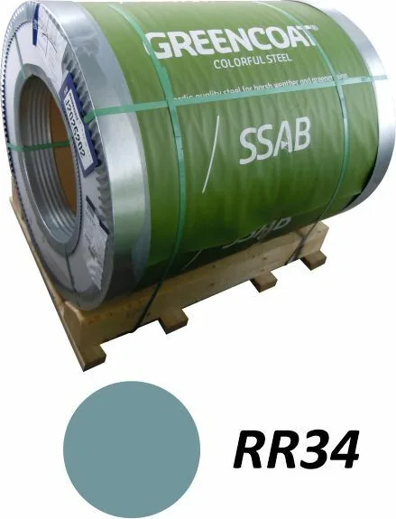 Заводской рулон GreenCoat PURAL BT RR34 — Светло-синий