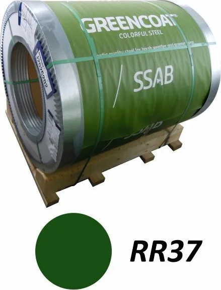 Заводской рулон GreenCoat PURAL BT RR37 — Зеленый