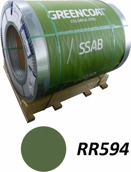 Заводской рулон GreenCoat PURAL BT RR594 — Лиственный зеленый