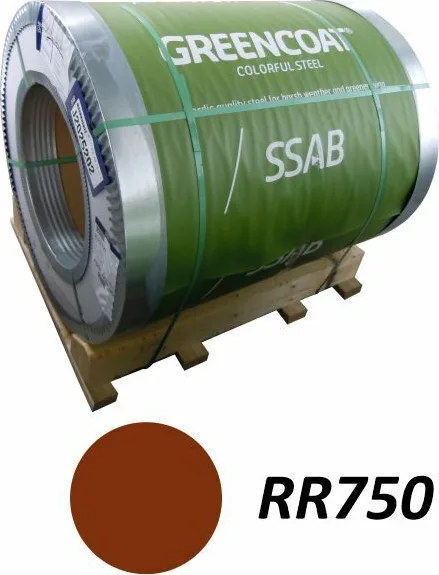 Заводской рулон GreenCoat PURAL BT RR750 — Терракотовый